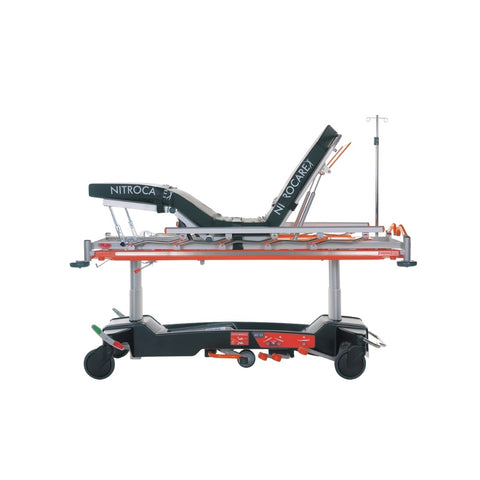 Nitrocare Breeze SD15 Transport Hospital Stretcher with Hydraulic Lift and 5th-Wheel Steering