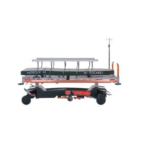 Nitrocare Breeze SD15 Transport Hospital Stretcher with Hydraulic Lift and 5th-Wheel Steering