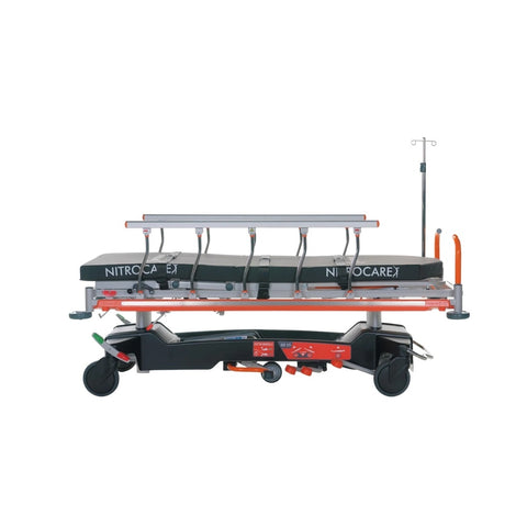 Nitrocare Breeze SD15 Transport Hospital Stretcher with Hydraulic Lift and 5th-Wheel Steering
