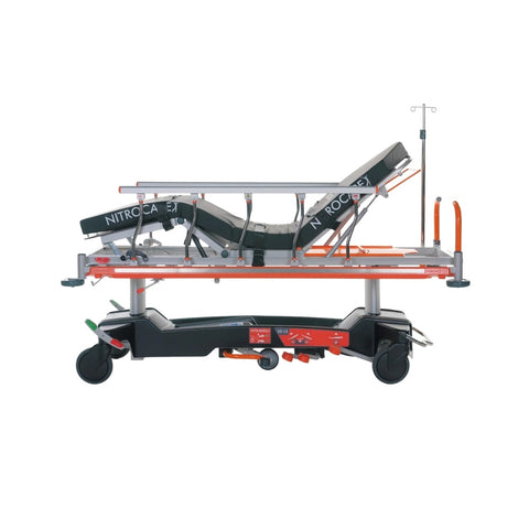Nitrocare Breeze SD15 Transport Hospital Stretcher with Hydraulic Lift and 5th-Wheel Steering