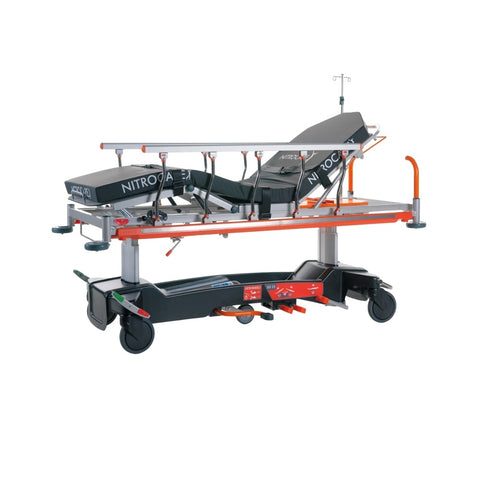 Nitrocare Breeze SD15 Transport Hospital Stretcher with Hydraulic Lift and 5th-Wheel Steering