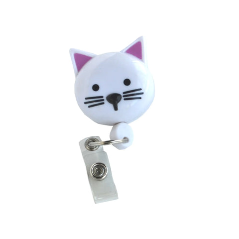 Pedia Pals White Cat Retractimal ID & Security Badge Pedia Pals