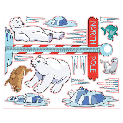 Pedia Pals Pediatric Arctic Wall Decal Kit Pedia Pals